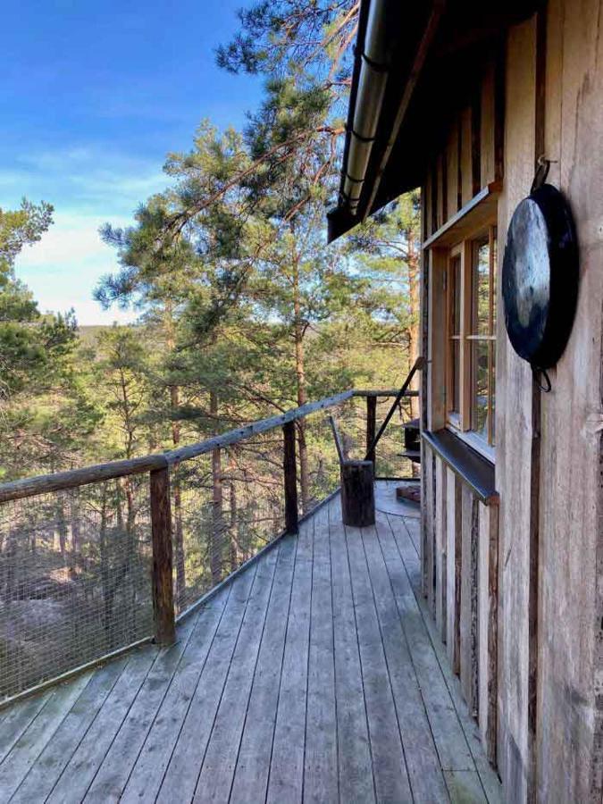 Tretopphytter Pa Grensen - Elghytta Med Robat Og Gjeddefiske Halden Exterior foto